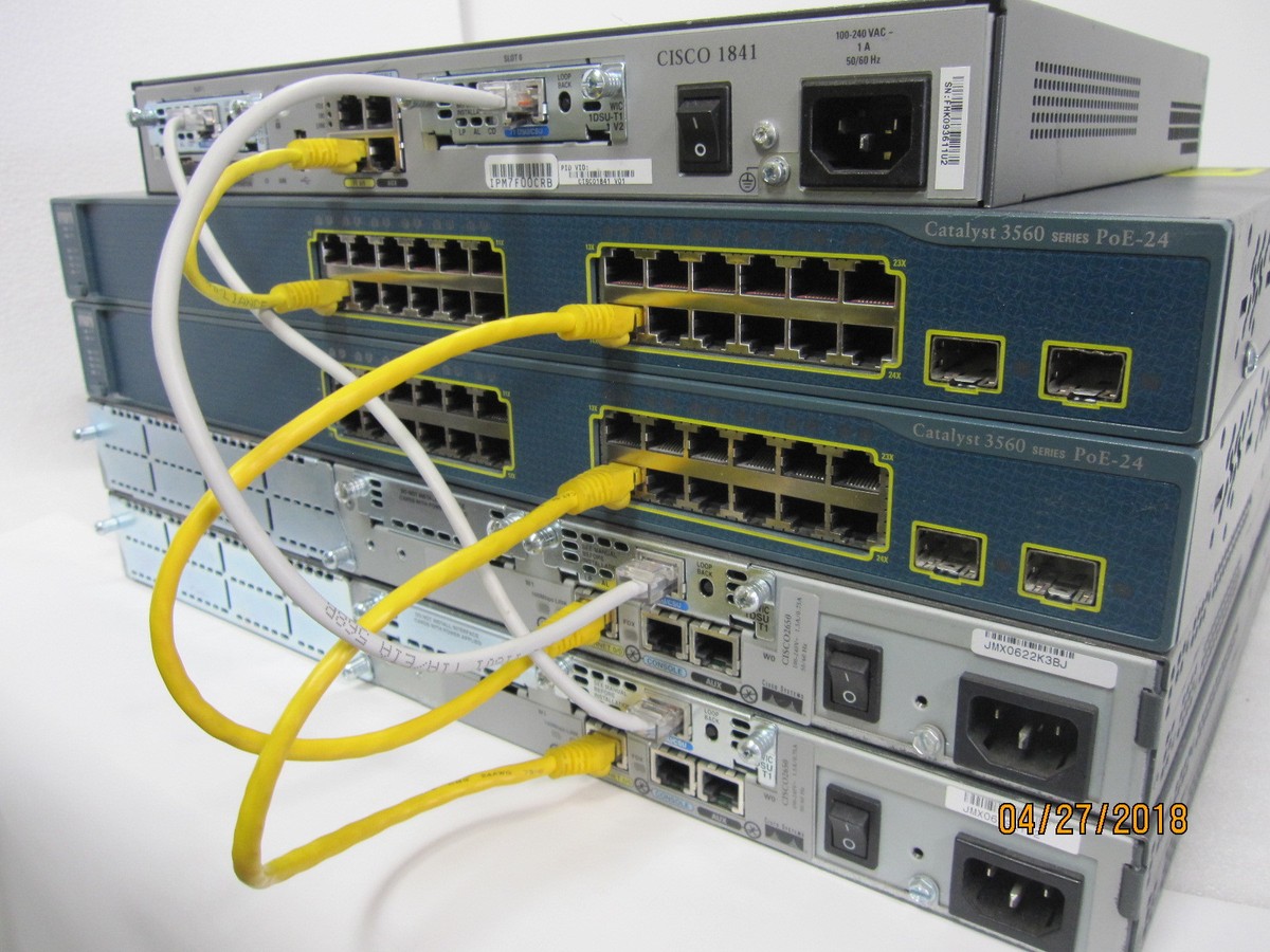 Cisco CCNA CCNP Lab Kit 1x1841IOS 15.1,2x 2600XM 2x 2960-24,3560