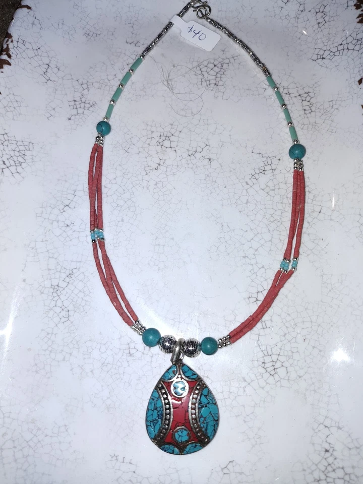 16英寸藏银吊坠项链 — 第 2/4 张图片