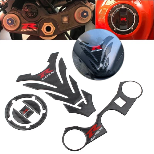 Protector 3D Decal Gas Tank Pad Stickers for GSXR 1000 750 600 Carbon Fiber - Bild 10 von 19