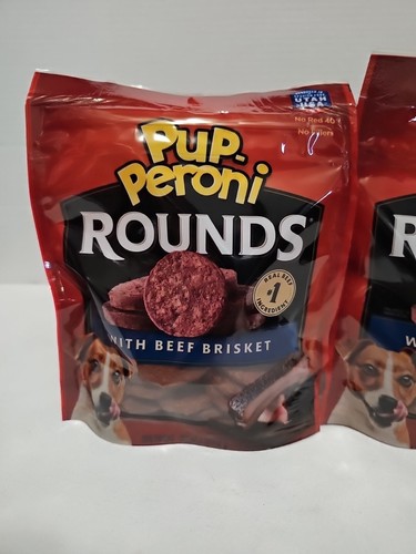 Lot Of 8👉🏻Pup-Peroni Rounds Dog Treats with Beef Brisket ~5oz ●BB: 04/11/2025 - Picture 2 of 8