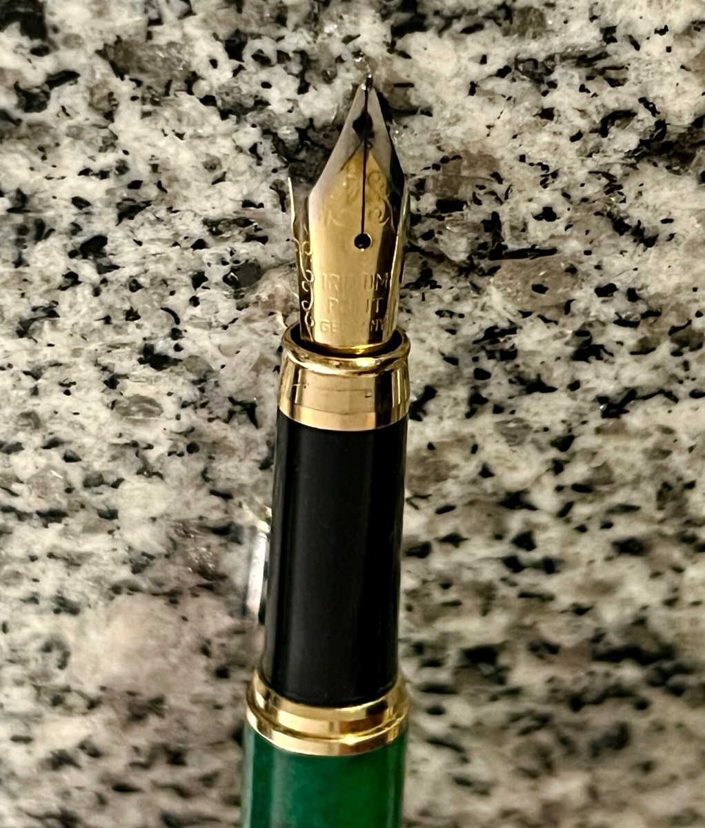 Iridium Point Germany Fountain Pen & Pencil Set - Green with Gold