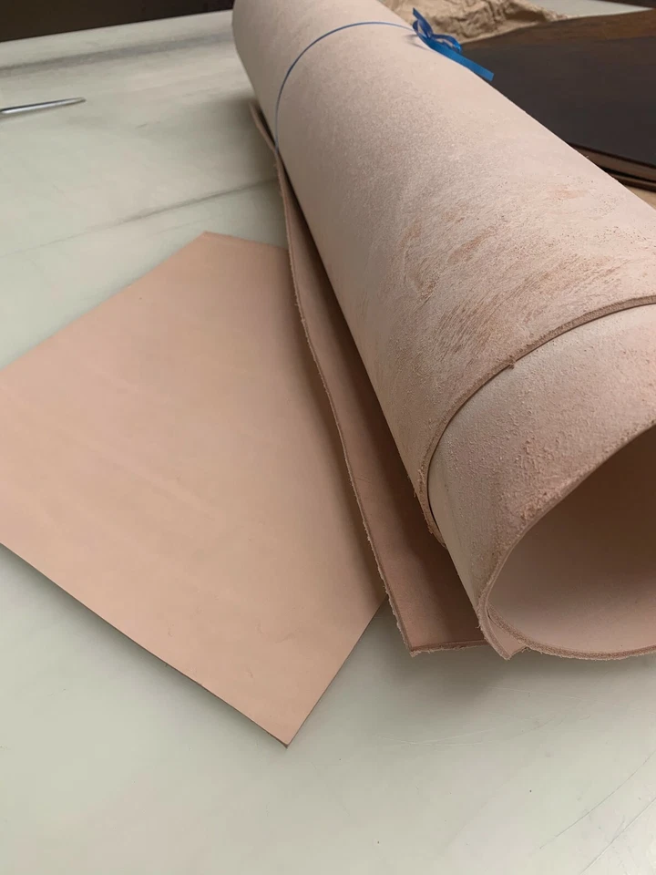 2.8-3.2MM VEG TAN LEATHER NATURAL A GRADE TANNED HIDE -TOOLING & CRAFT - image 3 of 4