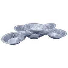 Food Grade Aluminium Small Foil Pie Dish 111mm x 20mm Non-Stick Baking Bowl