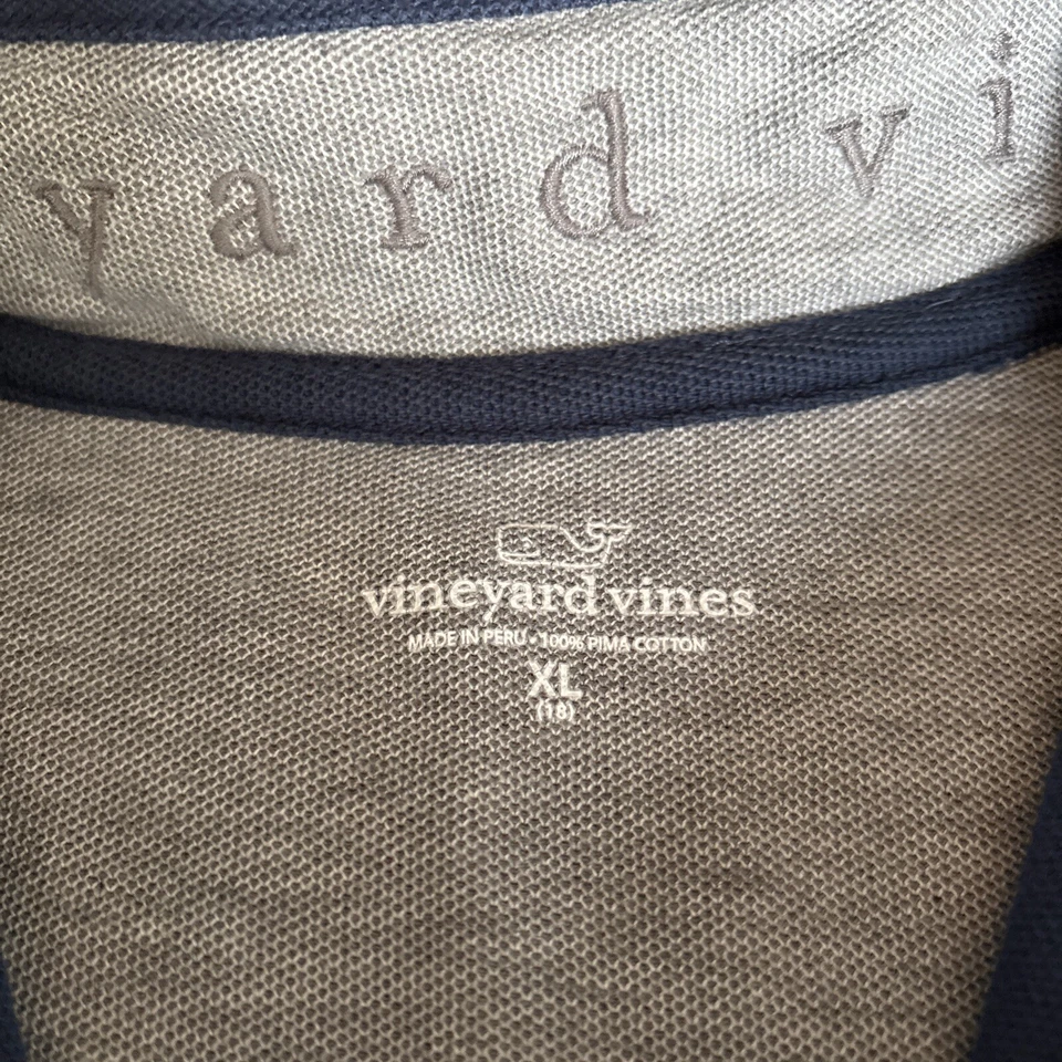 Pulôver masculino Vineyard Vines XL 18 1/4 zíper algodão pima azul marinho novo sem etiquetas - Imagem 2 de 4