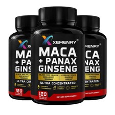 Maca  Panax Ginseng 11400mg - Support Endurance and Energy, Boost Focus, Memory