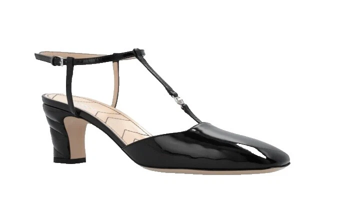 Sandalias De Cuero Charol Hebilla Gucci para Mujeres