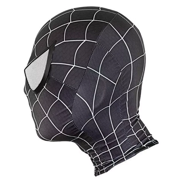 Schwarze Eisenspinne 3D Maske Peter Parker Linsenmaske Superheld Cosplay Maske - Bild 3 von 4