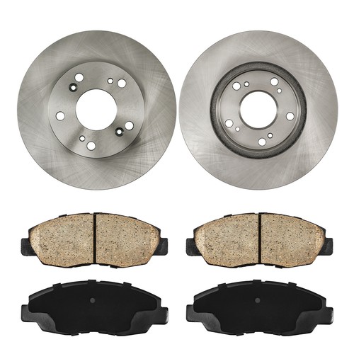 For Honda Civic 1.8L 2006-2009 2010 2011 Front Brake Rotors + Ceramic Brake Pads - Picture 10 of 12