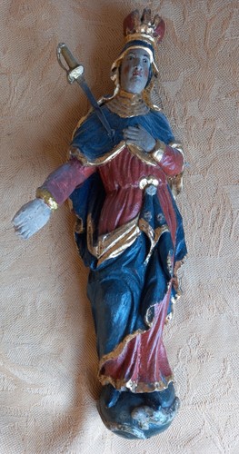 Mater Dolorosa, imagen de gracia Maria Steinbach, madera, hacia 1850, 23 cm, figura de santo - Imagen 15 de 17