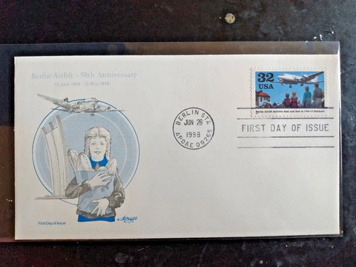 BERLIN AIRLIFT RUSSIAN BLOCKADE 1948- 1998 ARTMASTER CACHET FDC #3211 VF UNADDR