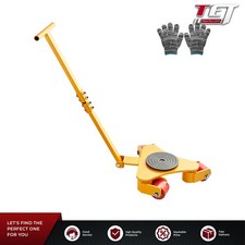 Machinery Skate Dolly Mover with Handle 6614LBS/3T 360° Swivel PU Wheels