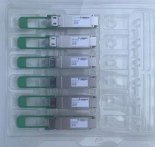 Lot of 6 Oclaro TRQ5E11GLF-LM770-F QSFP28 100GBe Fiber-Optic Transceivers