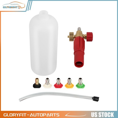 #ad Heavy Duty Foam Cannon Professional Car Wash Pressure Washer 1 4quot; 5 Nozzle Tips $18.70