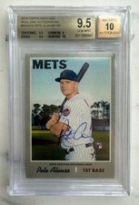 2019 Topps Heritage Pete Alonso RC Real One Auto BGS 9.5