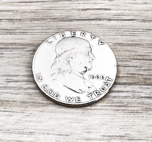 1960-P Franklin Half Dollar 50¢ – Philadelphia – 90% Silver MS– Strong Luster