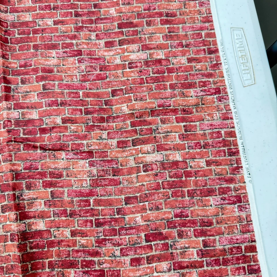 marcus brothers Fabric red brick faye liverman quilting cotton 104x43 2.8 yard - Image 4 of 4