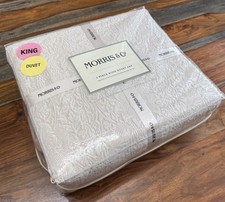 William Morris Co Cotton Textured Stunning King Duvet Set Oatmeal Tan