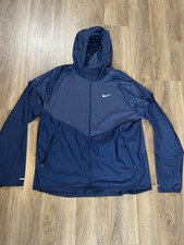 Nike Running Division Blue Full Zip Hooded Windbreaker Size Men  s Large
