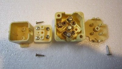 Vintage Adapter Plug Connector Modular 4 Prong Telephone Bell System Landline