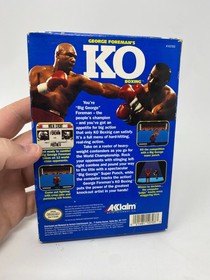 NES George Foreman's KO Boxing Nintendo CIB Poster Box Manual Complete Game Vtg