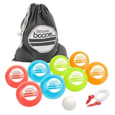 Bocce Ball Set 90mm Soft Weighted Balls Pallino Case Indoor Outdoor GoSports