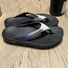 OOFOS OOlala Luxe Thong Women's Calypso Size W8/ 39 EU