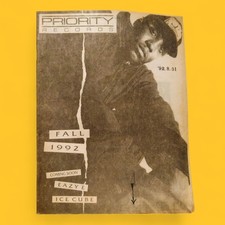 Vintage 1992 Priority Records Catalog MC Ren Ice Cube G-Rap OOP Rare Promo