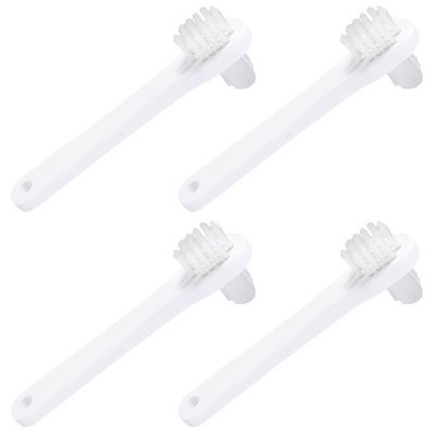 4 PCs Zahnbinsel Doppelköpfe Zahnbürsten tragbare Reinigungspinsel