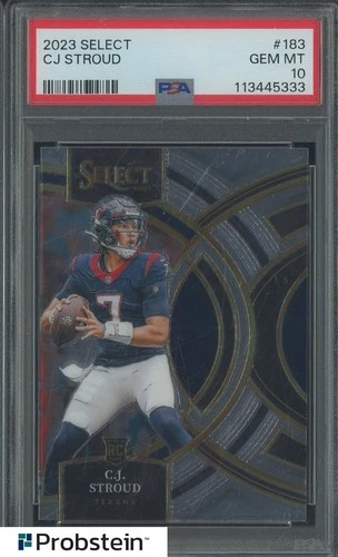 2023 Panini Select #183 CJ Stroud Houston Texans RC Rookie PSA 10 GEM MINT