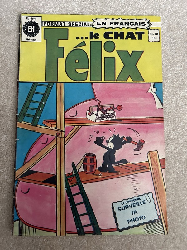 1975 Felix The Cat Comic Book From Quebec Canada In French Vintage Magazine