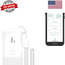 Smart Wireless Thermometer Hygrometer, Wide Temp Range for Freezer, Fridge, G...