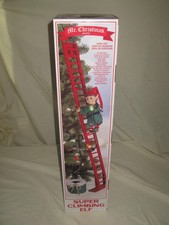 NEW Mr. Christmas Super Climbing Santa Claus Elf 43" Ladder Plays 15 Songs LED