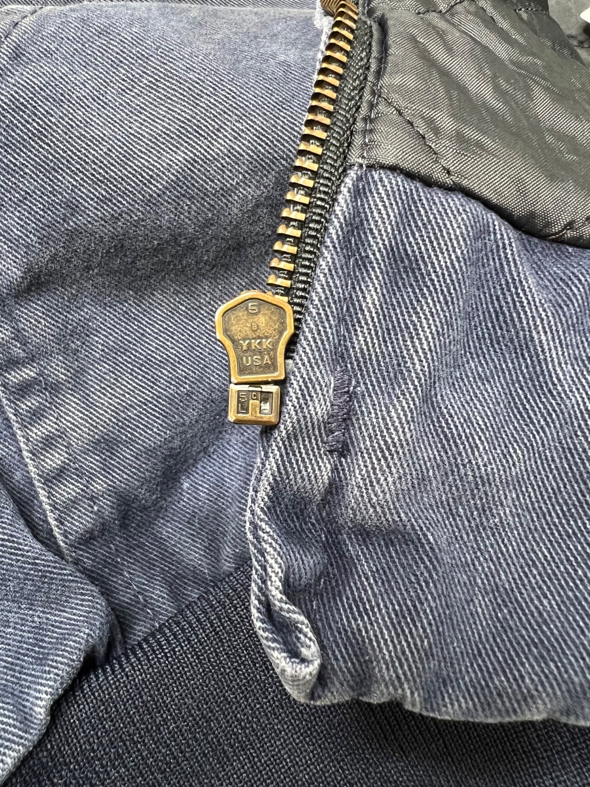 Swingster Vintage Freightliner Jacket Blue Denim Hooded USA Workwear Men's XL