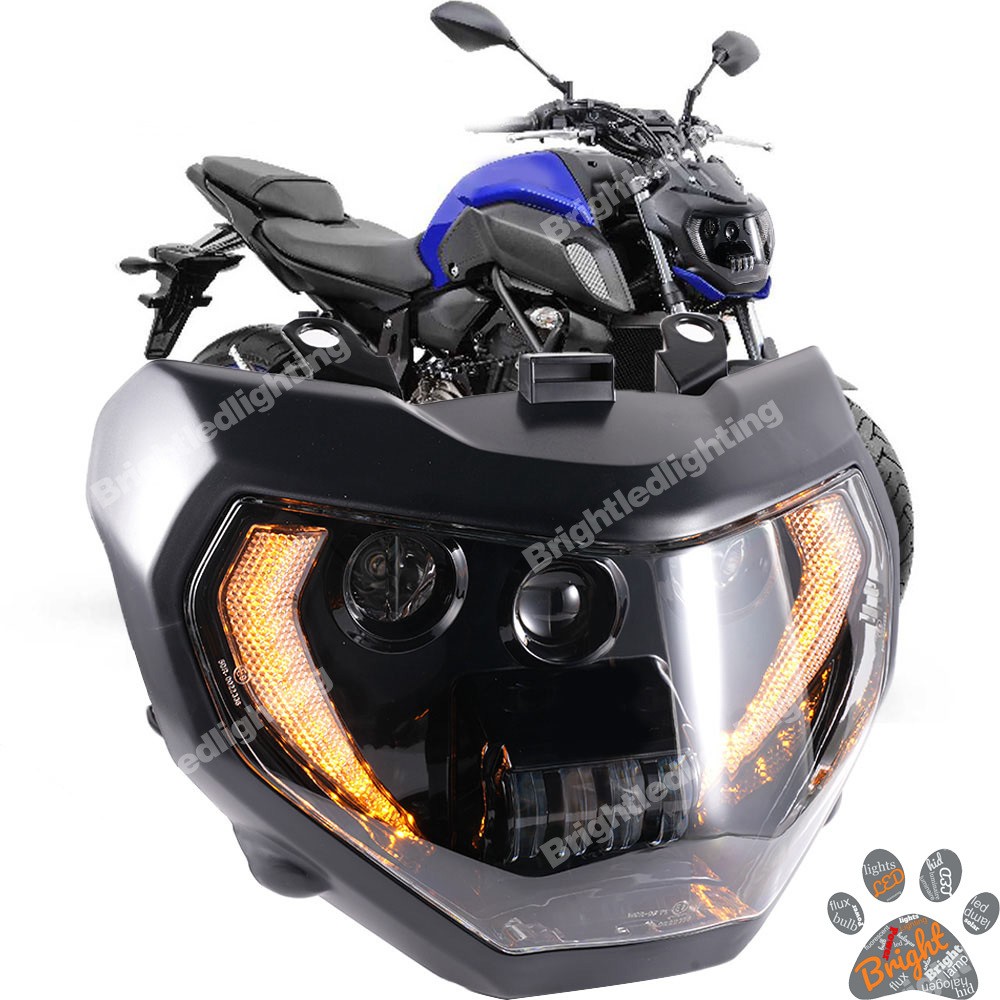 LED Headlight Assembly Headlamp DRL Plug and Play for Yamaha FZ07