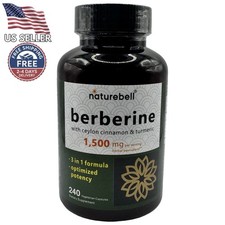 NatureBell berberine Supplement 1500mg Per Serving 240 Veggie Capsules