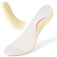 Sheepskin Insoles Women Men Wool Insoles with Arch Support, Fleece Boot Inser...
