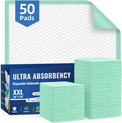 50-Pack Disposable Underpads 30'' X 36'' Incontinence Chux Pads Ultra Absorbency P