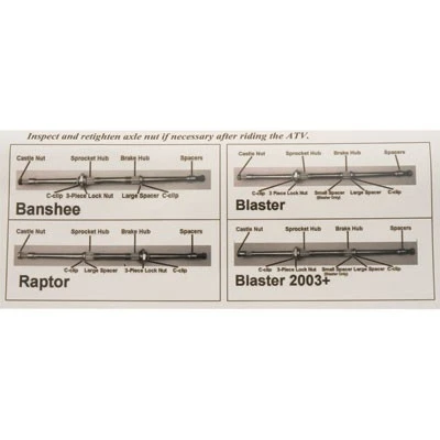 Eje de carreras Tusk ancho ajustable para Yamaha Blaster 200 1988-2006 Foto 2 de 4