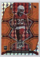 2022 Panini Mosaic Rookies Reactive Orange Prizm Keaontay Ingram #355 0z30