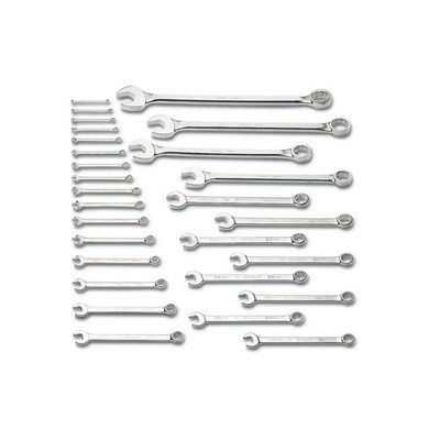 Wright Tool 760 Satin Combination Wrench Set 28-Pieces 12 Point Metric