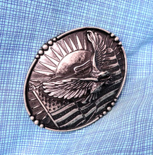 American Flag Eagle Sun Patriotic Dress Belt Buckle Western Cowboy Girl .GMP726