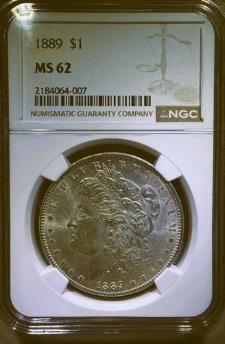 1889-P $1 Morgan Silver Dollar NGC MS62 - INGT Appears to be Doubled