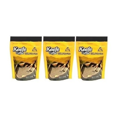 Keefe Coffee 100% Colombian Premium Freeze Dried 3 Ounce (Pack of 3)