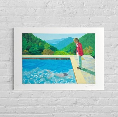 David Hockney Pool with People Lithograph on Arches 300gsm 16.5x23in (42x59 cm)