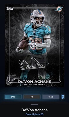 2025 Topps Chrome (Digital)- Devon Achane Color Splash 25 Rare