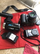 DVC Merry 4 K Camcorder Plus Sony CD Mavica And Sony Cyber short DSC H55