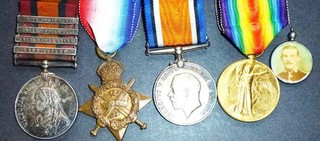 Killed in action Boer War/Great War group (mons star) F.Skipp (see full details)