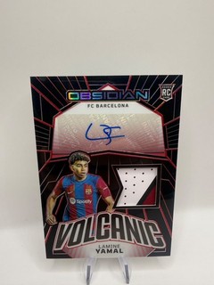 Panini 2023 24 Obsidian Fc Barcelona Lamine Yamal RC Auto Mem Etch Red /25