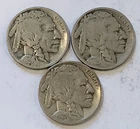 1924d 1925d 1925s Buffalo Nickel Lot Of 3 Coins 2901