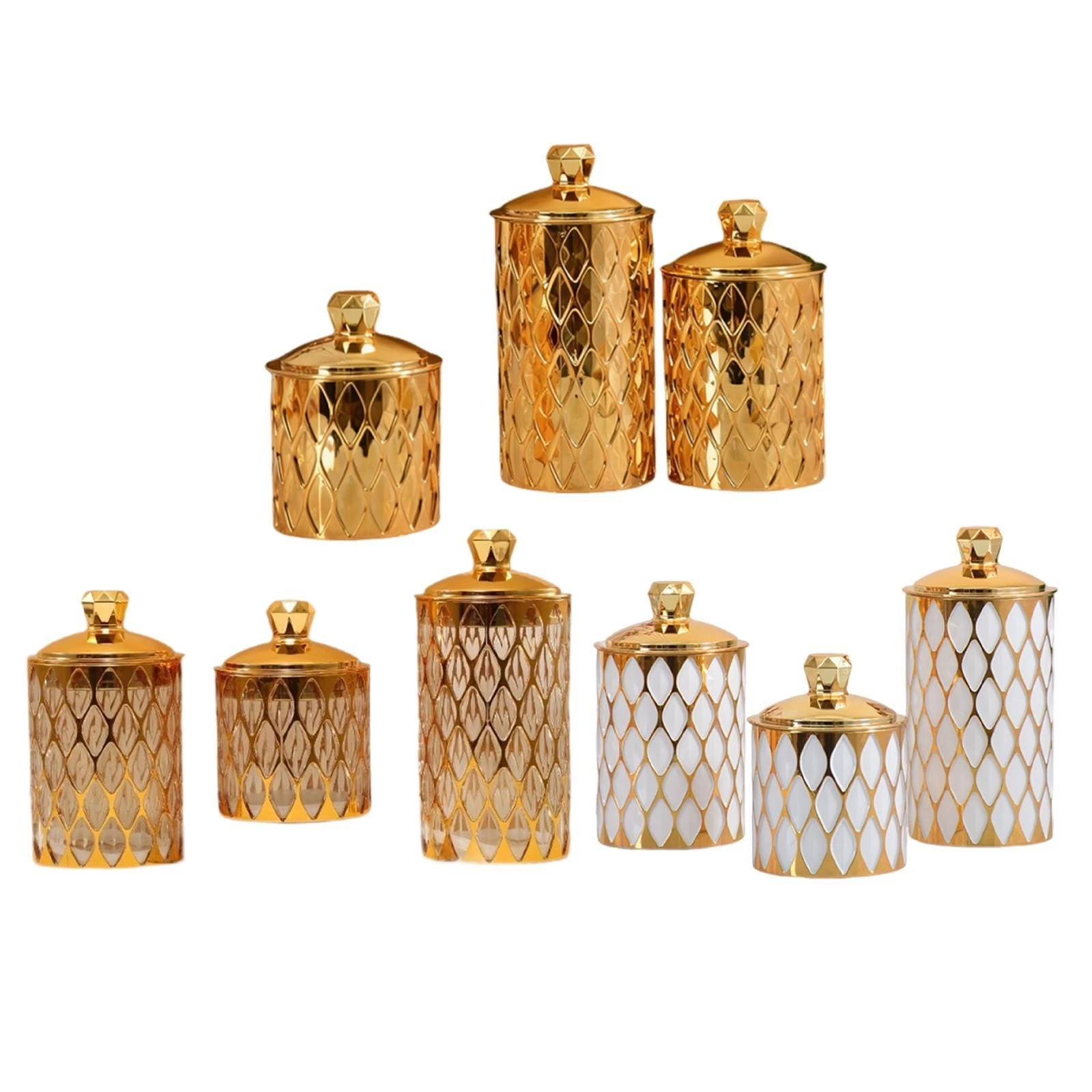 3 Pieces Storage Jars with Lid Versatile Tea Canister for Dry Fruits Home